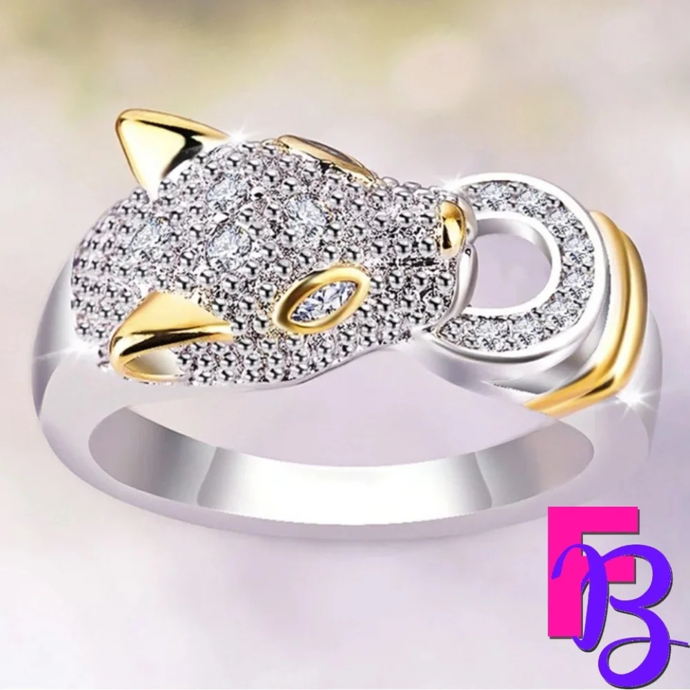 Designer Silver & Gold Panther Ring - Picture 5 of 12